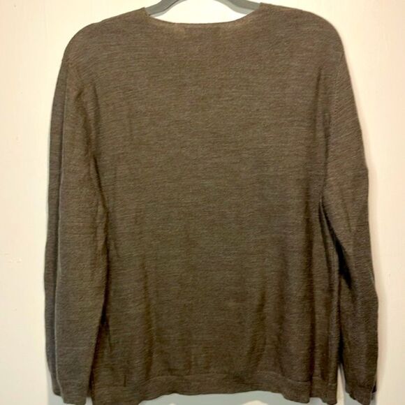 Wera Stockholm- Light Brown V Neck 3/4 Length Sleeve Soft Sweater- Size Small - Picture 2 of 7